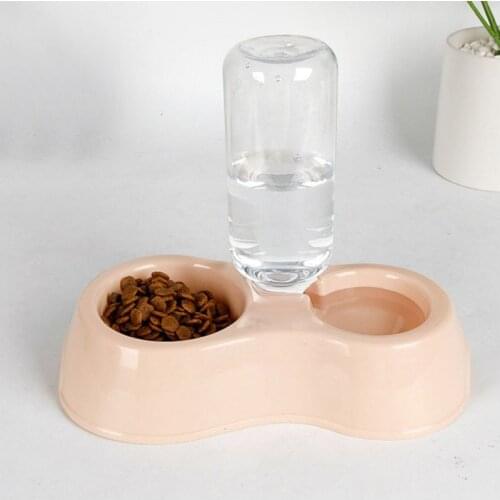 Dog Automatic Water Dispenser Feeder Double Bowl Cat Drinking Fountain Food Dish Pet Bowl Cats Pet Dogs Pet Feeder