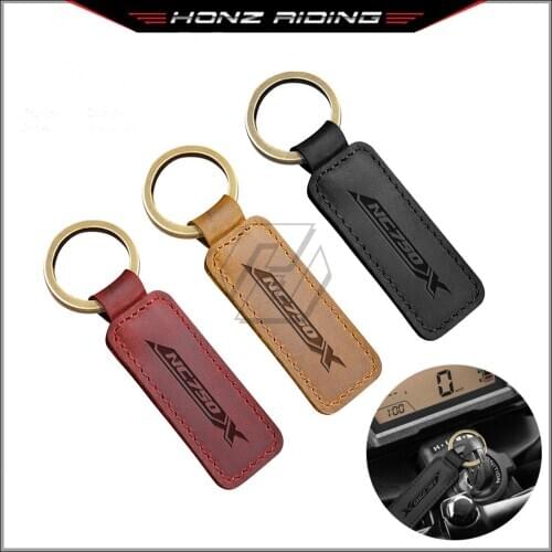 For Honda NC750X NC 750X ABS Motorcycle Cowhide Keychain Key Ring