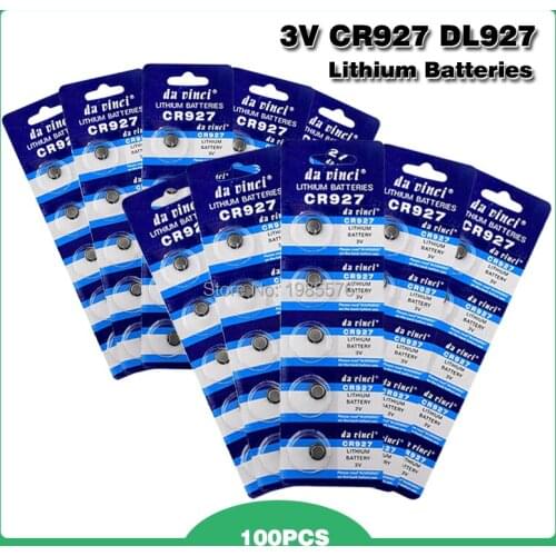 CR927 100pcs/pack Button Batteries BR927 ECR927 5011LC Cell Coin Lithium Battery 3V CR 927 DL927 For Watch Electronic Toy Remote