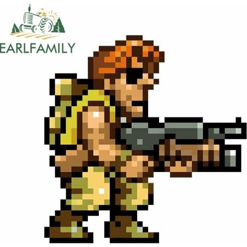 EARLFAMILY 13cm x 12.7cm for Arcade Metal Slug TARMA Car Sticker Bumper Personality Decal Silhouette Kids Room Vinyl Car Wrap