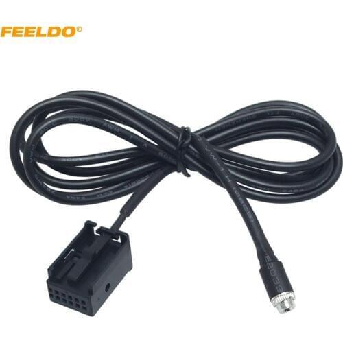 FEELDO 8Pcs Car CD Radio MP3 Audio Female Jack AUX-IN Adapter Cable for Opel CD30 CD40 DVD 90 NAVI 12-Pin Port AUX Wire Cable
