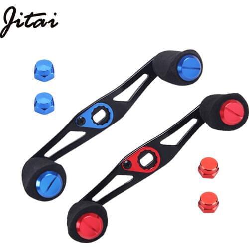 JITAI 7*4mm 8*5mm Hole Metal Fishing Reel Handle EVA Knob For Baitcasting Fishing Reel Rocker Spinning Reel Handle Free Shipping