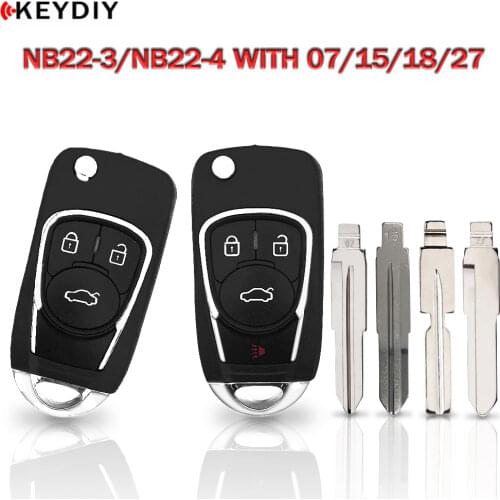 KEYDIY 5pcs,New KD900 NB22 NB Series Universal Multi-functional Remote Control With 5pcs NO.07/15/18/27 Blade For KD MINI