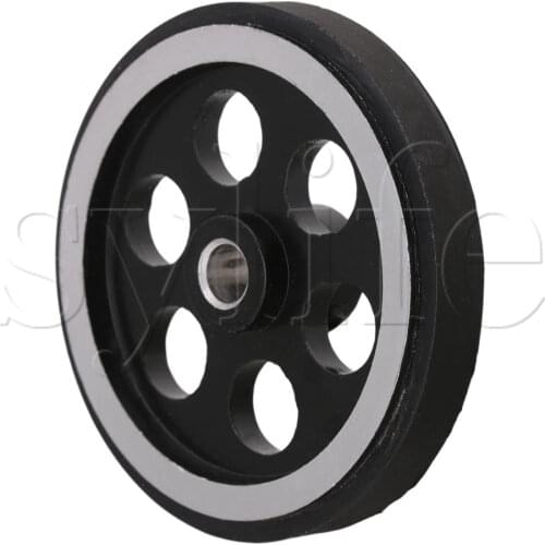 200mm Aluminum Rubber Meter Encoder Wheel for Rotary Encoder 7mm Bore
