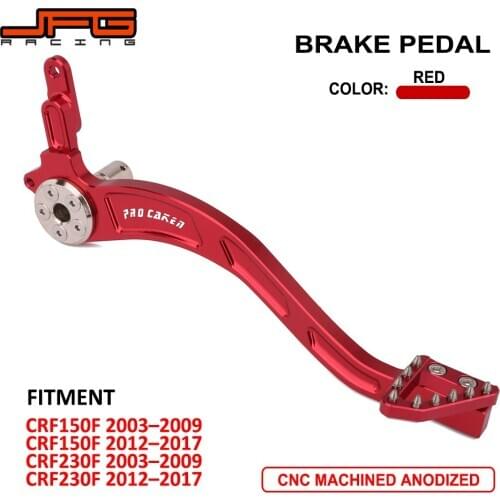 Motorcycle Motocross Red Rear Foot Brake Pedal Lever For HONDA CRF150F CRF230F 2003 2004 2005 2006 2007 2008 2009 2012-2017