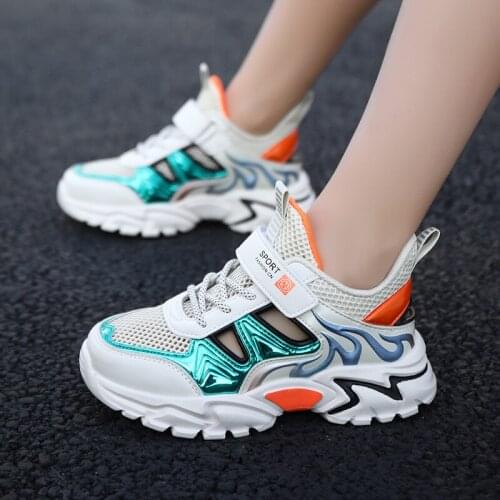 Summer Boys Mesh Breathable and Lighweight Shoes Childrens Casual Sneakers Kids Outdoor Flats Running Sports Shoes Size 28-39