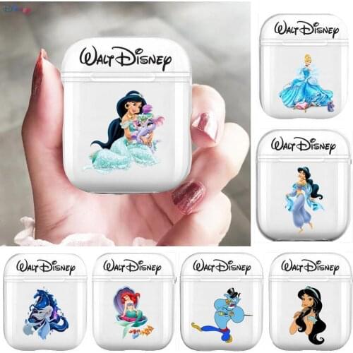 Disney Princess Soft Silicone Cases For Airpods 1/2 Protective Bluetooth Wireless Earphone Cover For Air Pods Charging Box Bags