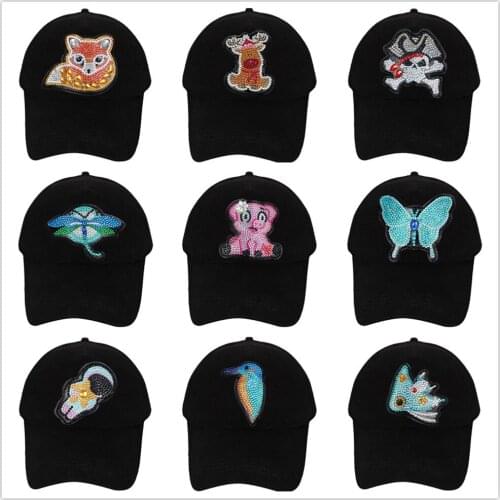 DIY diamond painting hat embroidery cartoon picture combination leads a new fashion