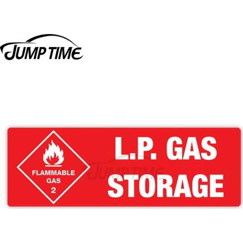 Jump Time 13cm x 6cm Car Sticker LP Gas Danger Car Decor Personality Bulding Windshield Waterproof Vinyl Car Decoration