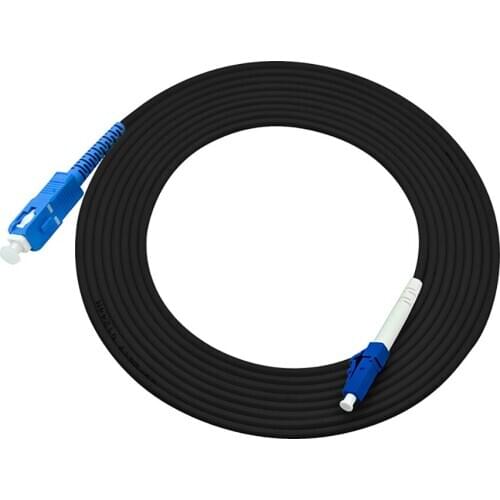 98FT Outdoor Armored 30Meters LC-SC Simplex 9/125 OS1 Single-mode Fiber Optic Cable Patch Cord Jumper LC to SC LC/PC-SC/PC