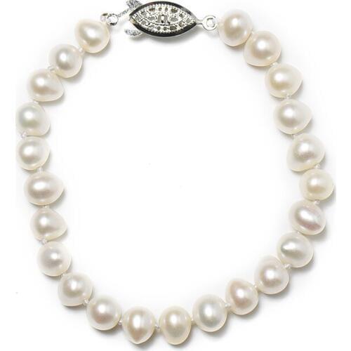 Natural Freshwater Pearls 7-8mm Size For Manual Diy Bracelet 7.5inch For Girls Female Customized For Gifts H487