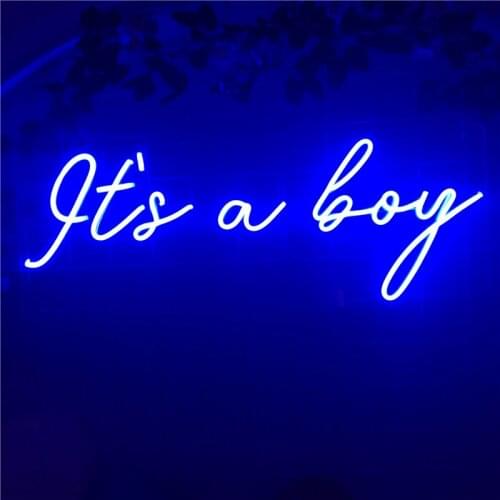 Baby Shower Neon Sign Custom Its a boy Led lights Blue Gender Reveal Birthday Party Decorations Its A Girl Banner Pink Lamp