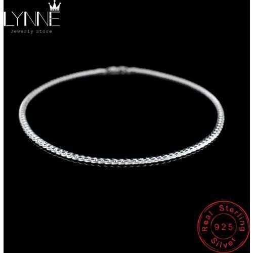 New Fashion Rock Punk Clavicle Necklace 925 Sterling Silver 5MM Simple Snake Chain Oblate Necklaces For Women&Man Jewelry Gift