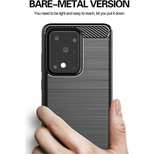 New Carbon Fiber Case for Samsung Galaxy S20 Plus Ultra S10 S10E Case S8 S9 J2 Pro J3 J4 J6 J7 J8 2018 Cover Soft Silicone Cases