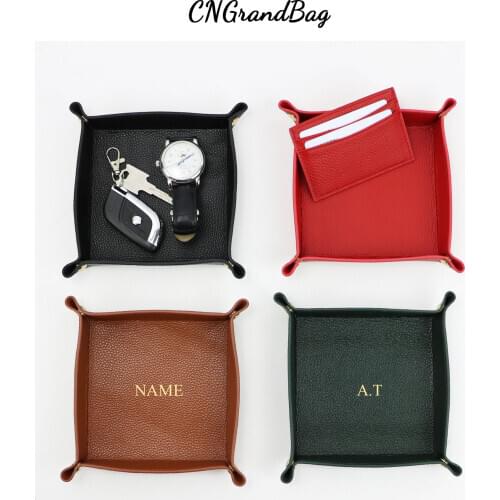 New Functional Foldable Storage Box Leather Tray for DIce Table Key Wallet Coin Box Tray Desktop Storage Box Organizer Box Tray