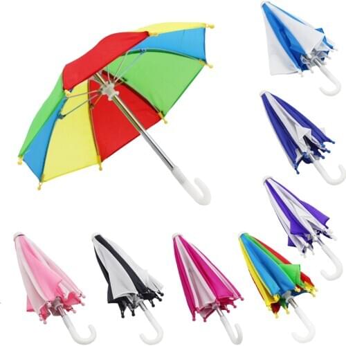 NEW Colorful Mini Umbrella Rain Gear For 1/6 Blythes Doll 1/3 18 Inch Doll Accessories Baby Kids Toys
