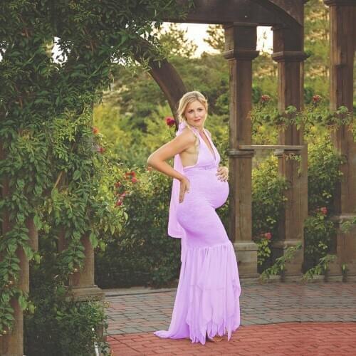Maternity sexy backless sleeveless lace Pregnancy Mermaid dress For Photo Shooting Photography Props Party Long dresses
