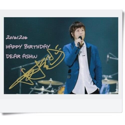 Signed MAYDAY Ashin autographed original photo 7 inches collection freeshipping 062017