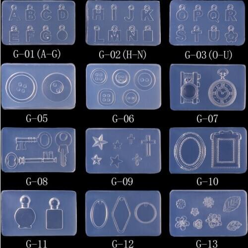 Resin keychain mold silicone fondant Mould Design DIY UV Concrete Jewelry Accessories Clay Molds