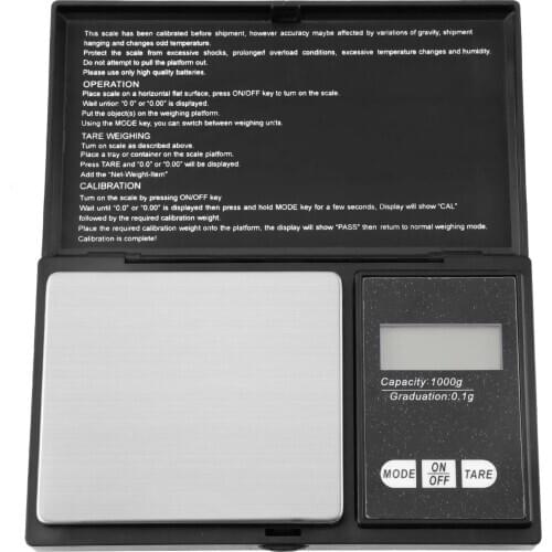 0.1 500g 1kg Portable Digital Lab Weight Electronic Scales Digital Precisions Laboratory Balance Medicine Scale Pocket Scale