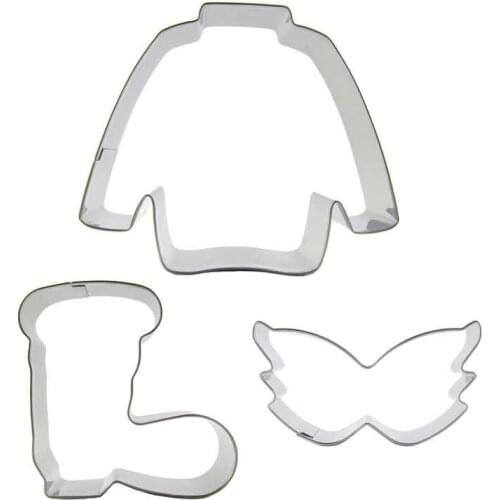 Shirts, Hip-hop Boots, Masks shaped 3 piece biscuit cutting molds, baking tools, cake decorating soft candy tools