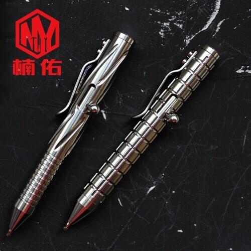 Titanium Alloy High Quality Tactical Defense Pen School Student Office Cylindrical Pen EDC Bolt Pen