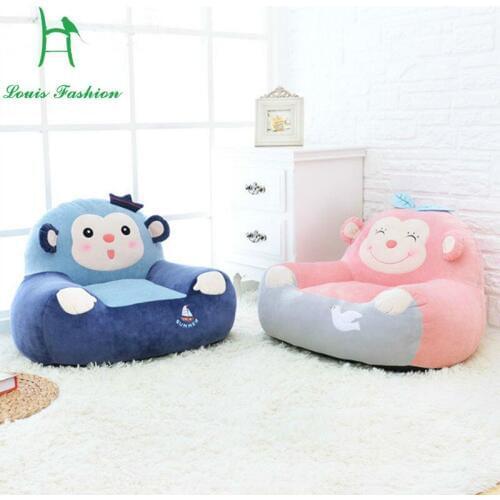 Louis Fashion Children sofa Baby small cute cartoon Mini single seat washable Plush lazy baby