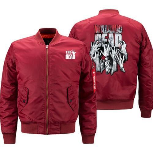 The Walking Dead Clothing Autumn Thick Zipper Warm Coat Bomber Jacket Men Hip Hop Jackets Mens Military tactical Air Force Coats