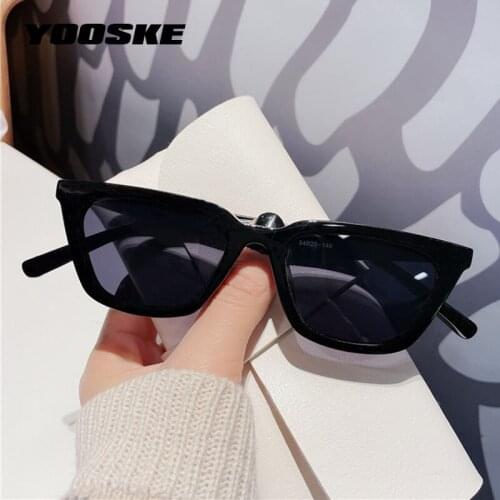 YOOSKE Vintage Cat Eye Sunglasses for Women Fashion Irregular Small Frame Sun Glasses Men Retro Cat-Eye Unisex Eyewear Shades