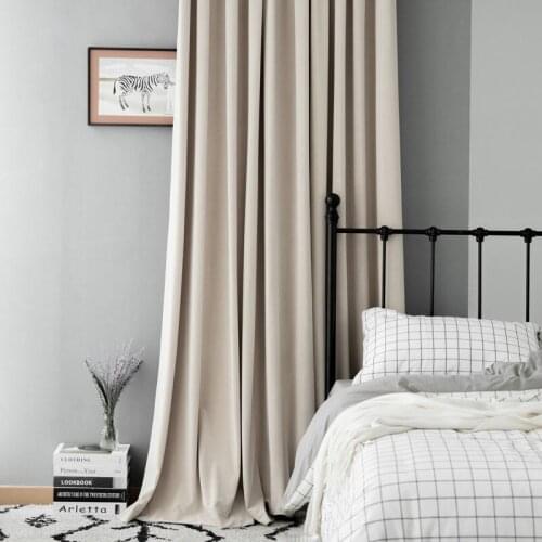 Shading And Heat Insulation Curtain Cloth For Bedroom And Living Room White Pink Blue Brown Purple Gray Green Multi-color option