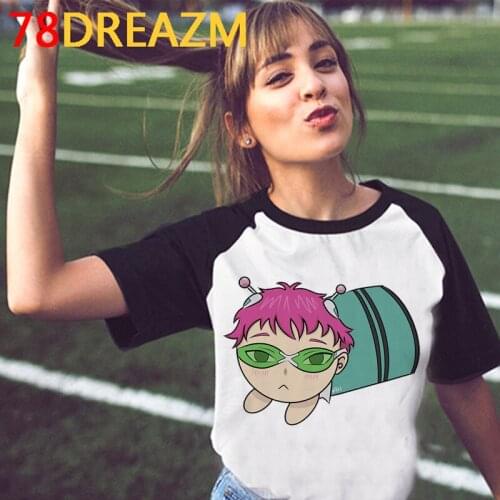Saiki k top tees female vintage couple casual clothes