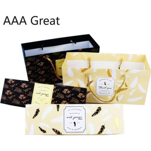 10Pcs/Lot Packaging Cookie Paper Bags Wedding Birthday Party Cake Bag Chocolate Paper Pouches Shopping Clothes Shoes