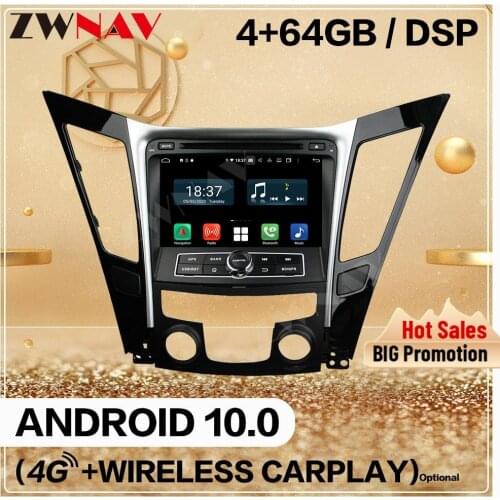 2 Din 4+128GB For Hyundai SONATA 8 I40 I45 I50 YF 2011 2012 2013 2014+ Android 10.0 Screen Audio Radio GPS Head Unit Auto Stereo