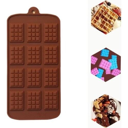 2Size DIY Chocolate Mold Silicone Waffle Pudding Mold Baking Tools Ice Grid Cake Home Decor Kitchen Cooking Tools