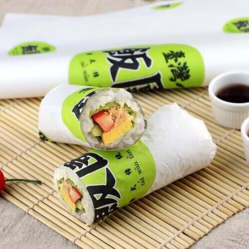 100pcs Wax Paper Food Grade Grease Paper Food Wrappers Wrapping Paper For Sushi Rice Ball Oilpaper Kitchen Tools