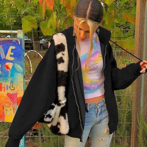 70% Dropshipping!Fashionable Womens Jacket Long Sleeve Zipper Large Pocket Warm Hoodie Loose Jacket