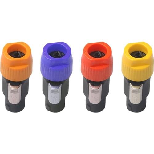 ABS Shell NL4FC 4-Pole Speakon Cable Connectors Head Line 4 Pole Male Plug Speaker Audio Connector Male Audio Plug Speakon Plug