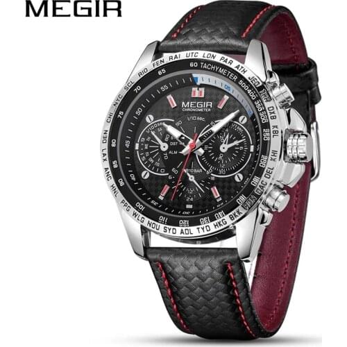 MEGIR New Fashion Sports Business Simple Waterproof Luxury Quartz Mens Watches Small Dial Decoration Relogio Masculino 1010G