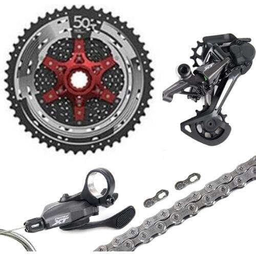 DEORE XT M8100 groupset 12s MTB bicycle bike Trigger Shifter + rear derailleur + YBN chain + sunrace cassette 11-50T