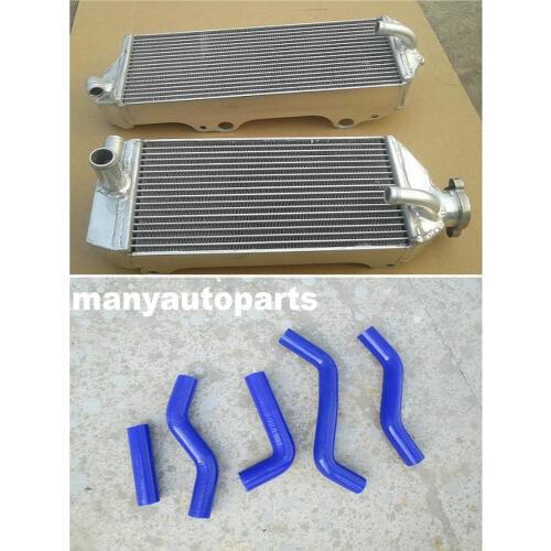 For SUZUKI RMZ250 07 08 09 2007 2008 2009 Aluminum Radiator and blue hose 07-09