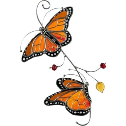 Home Decor Metal Monarch Butterfly Exquisite Window Decoration Crafts Wall Hanging Hanger Party Supplies Decoration