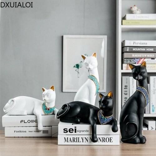European Creative Resin Crafts Simulation Animal Cat Model Decoration Office Living Room Desktop Decoration Home Decoration