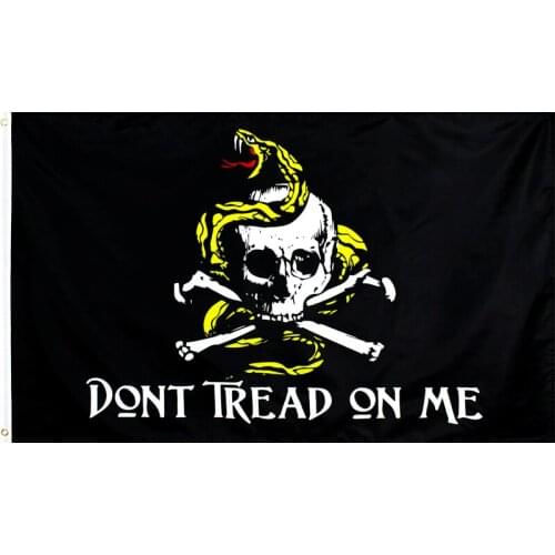 No tread me gadsden pirate skull bone Flag for Decoration 60x90cm/90x150cm/120x180cm/150X240CM