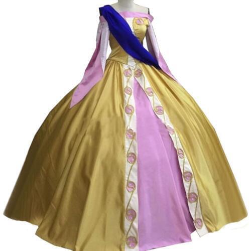 Custom Made Princess Anastasia cosplay Costume pink and yellow style can choose