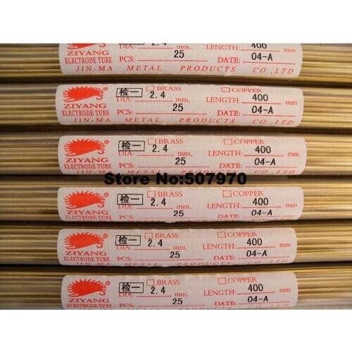 Brass Single Hole Electrode 2.4*400mm Ziyang for EDM Drilling Machine