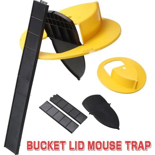 N Flip Slide Bucket Lid Mouse Trap With Ladder Mousetrap Rat Mice Catcher Pest Control Supplies Not Included Bucket