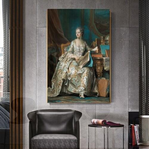 Madame Pompidou Beautiful Classic Canvas and Prints Picture for Living Room Home Decor