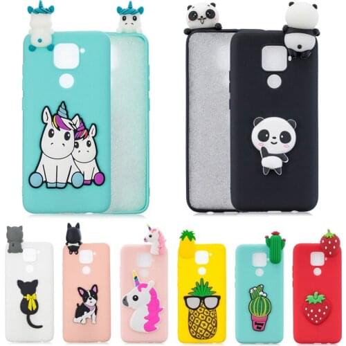 Cute Cartoon Phone Case For Fundas Xiaomi Redmi 9 Case For Capa Redmi 10x 4G Redmi Note 9S Note 9 Pro Case Unicorn Panda Cover