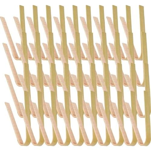 Mini Bamboo Disposable Tongs - 100PCS Disposable Tongs 4inch Bamboo Tongs for Toaster Eco-Friendly for Catering, Buffet