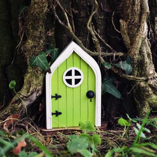 Miniature Fairy Gnome Window Door Figurines Elf Home For Yard Art Garden Sculpture Statues Decor Outdoor Garden Decorations